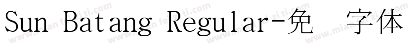 Sun Batang Regular字体转换
